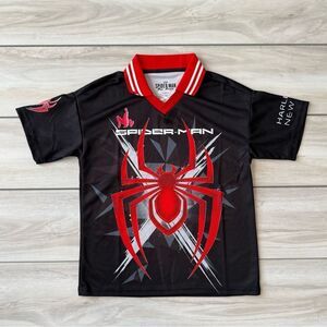 Marvel Spiderman Miles Morales Jersey Black Size 12 NWOT